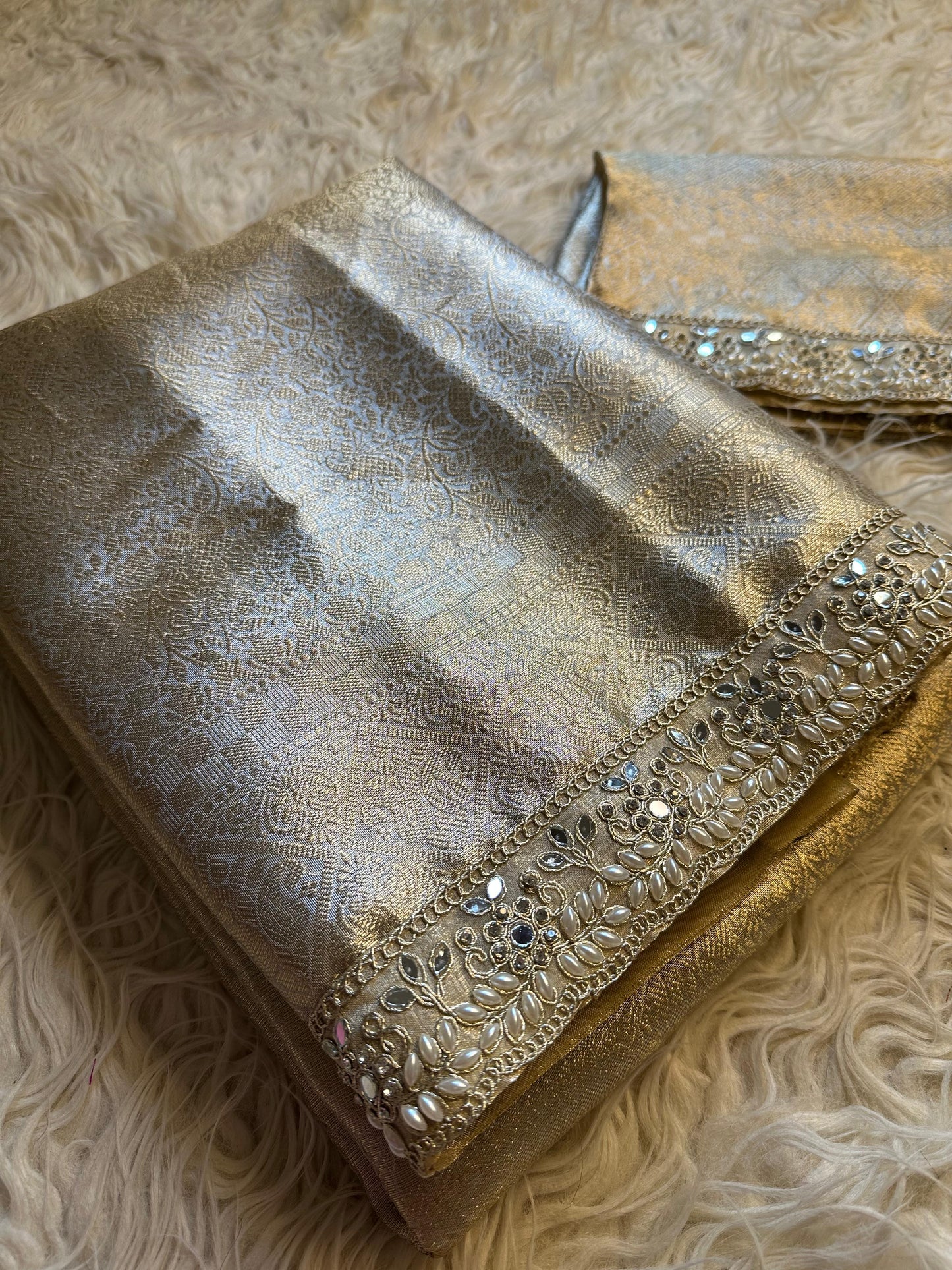 Celebrity inspired , Kanjivaram Saree with Lace Luxe sarees