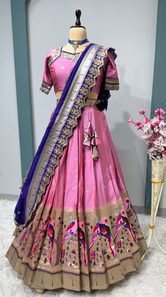 Exquisite Paithani Silk Lehanga