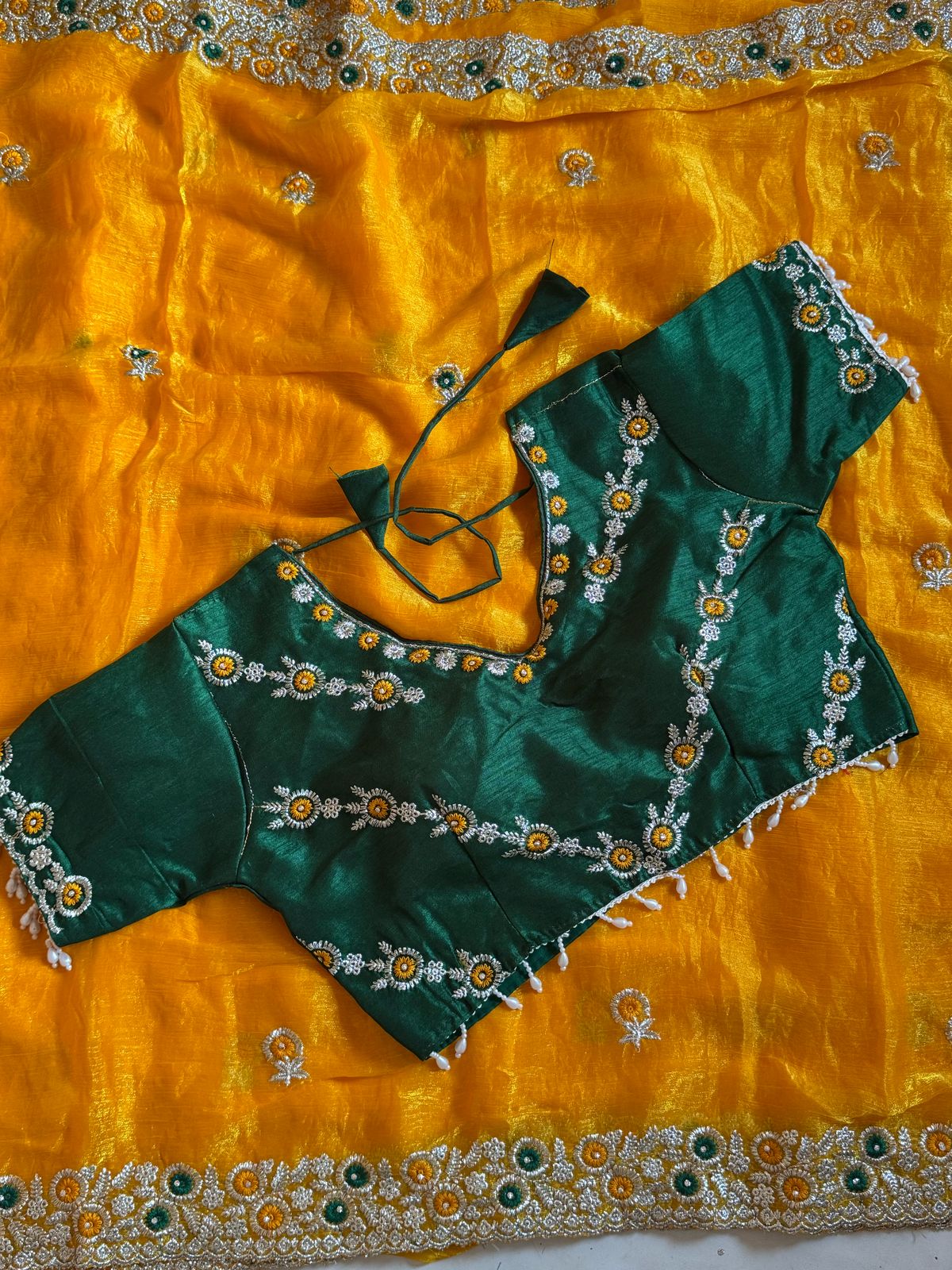 Desginer saree with stitched blosue
