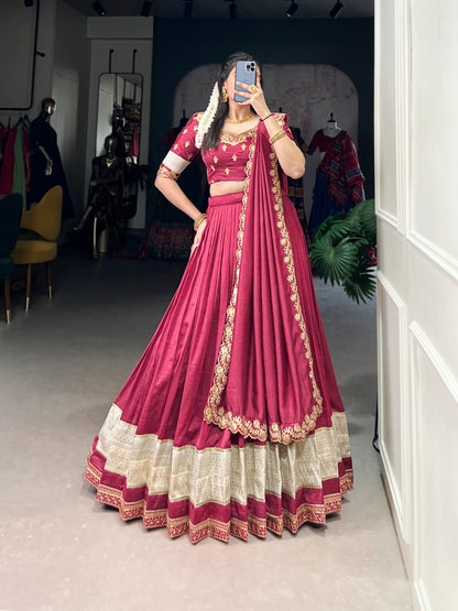 Festival Wibe lehengas vichitra silk  work