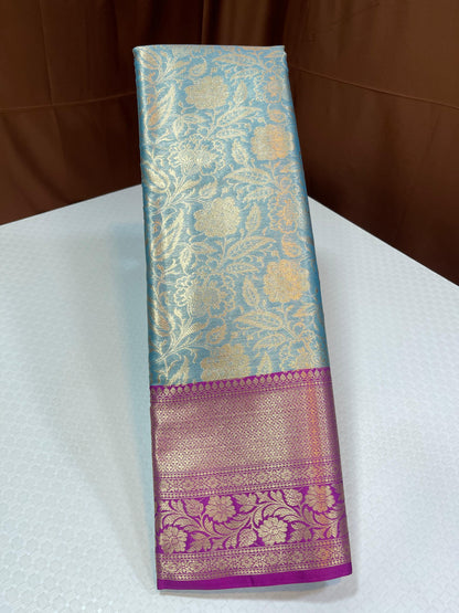 Semi Kanchipuram Banarasi Tissue sarees