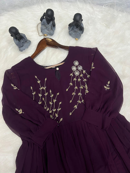 Georgette handwork kurtis