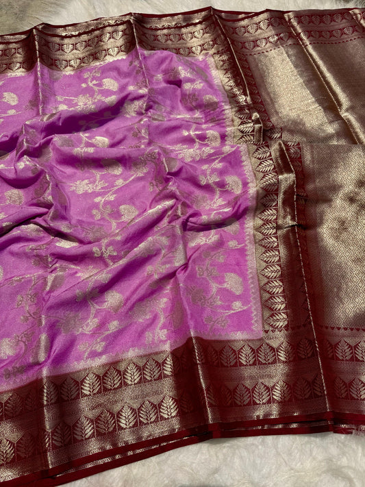 Handloom katan soft Georgette classy sarees