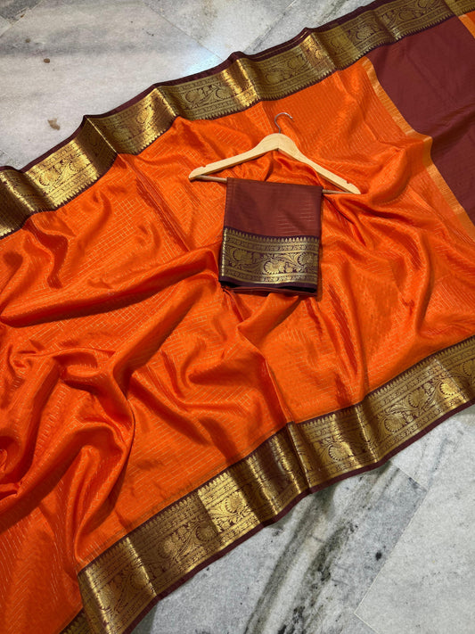 Vintage Checks  trending tradition saree