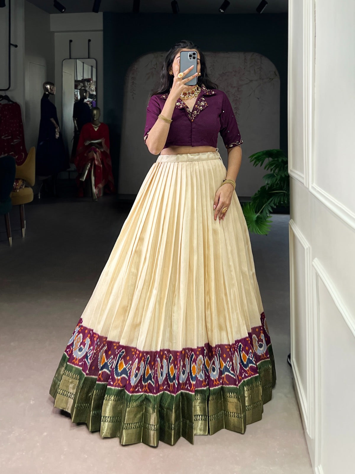 Indo Western Coord sets maggam  Lehenga