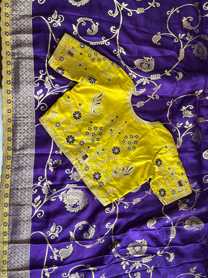 Banarasi Pattu saree with stitched Blouses
