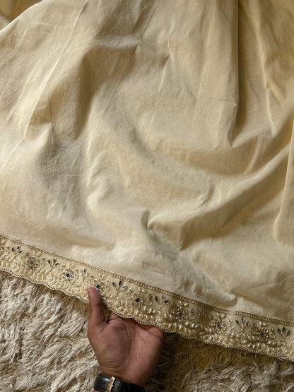 Samantha mam inspired saree with unique lace vintage style