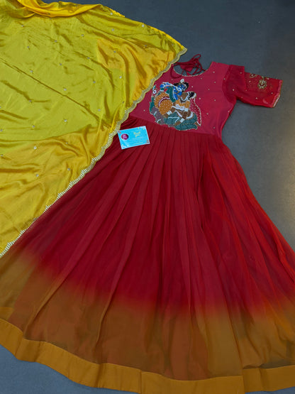 Kalamkari Gowns for festivals work gowns