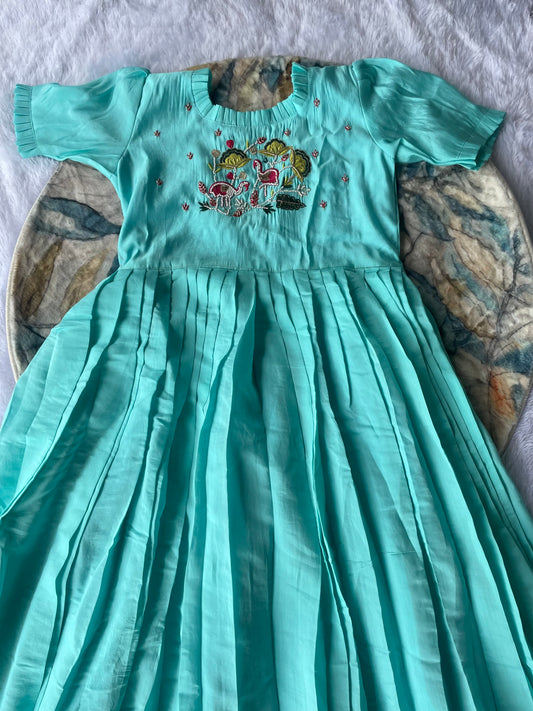 Mul cotton silk handwork gowns