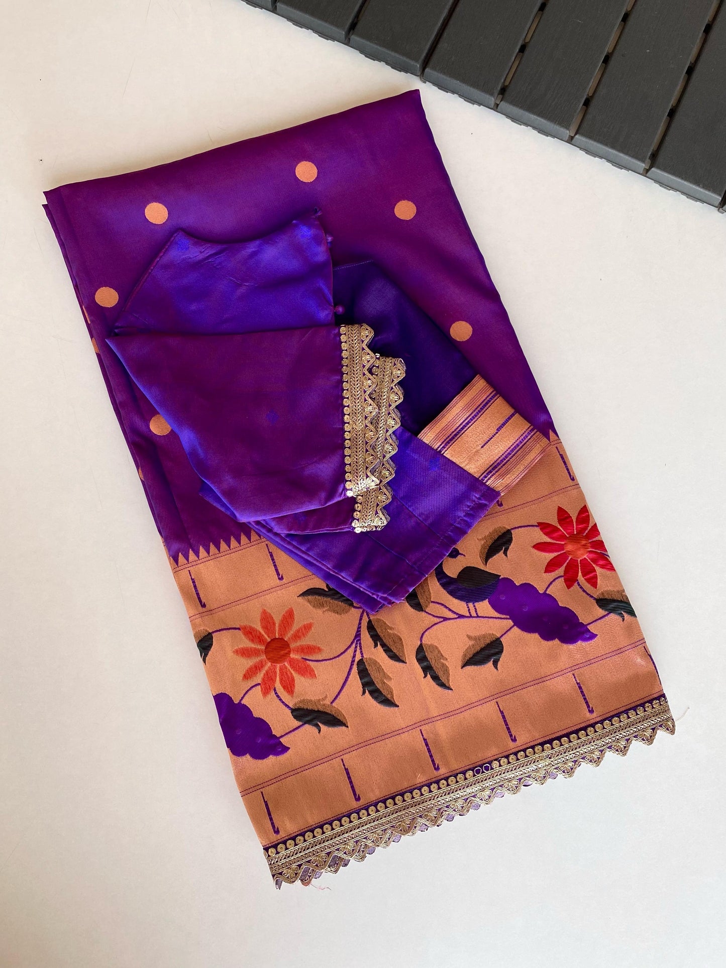 Soft Luxe Traditional paithani saree with stitched blosue