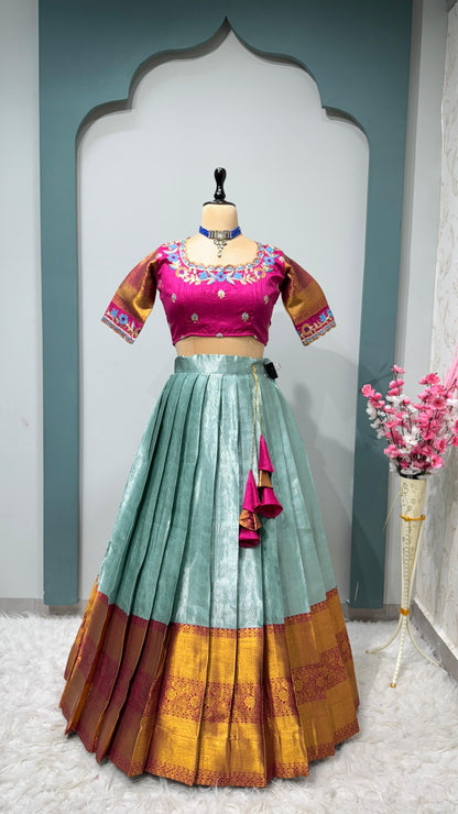 Kanchipuram Lehenga with belt