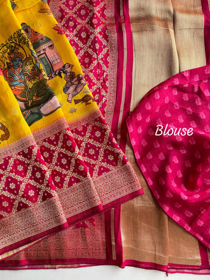 Georgette Kalamkari luxe saree