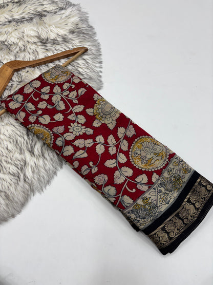 Kalamkari Magalkari viscous silk saree budget