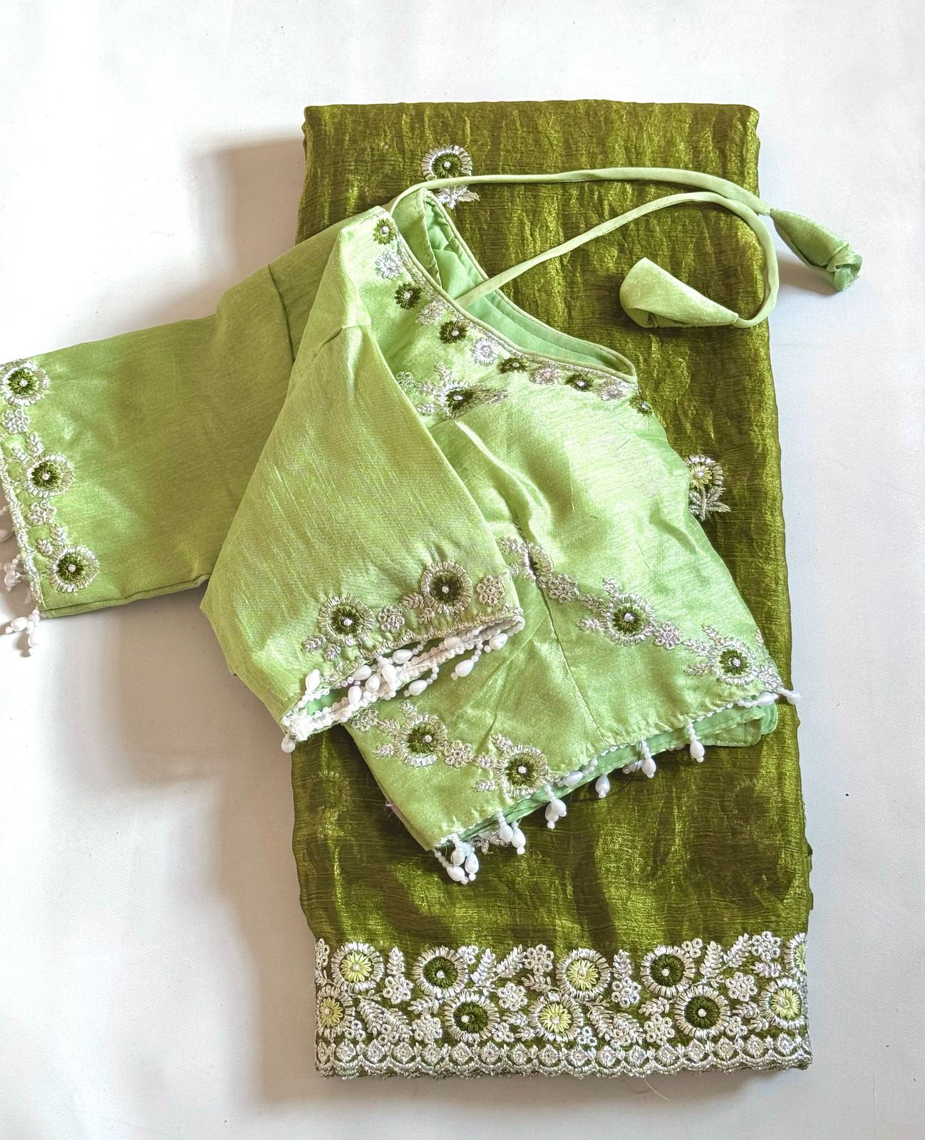 Desginer saree with stitched blosue