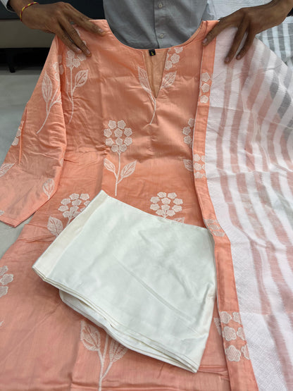 Alia Bhatt , baby pink embroidery Kurtis set