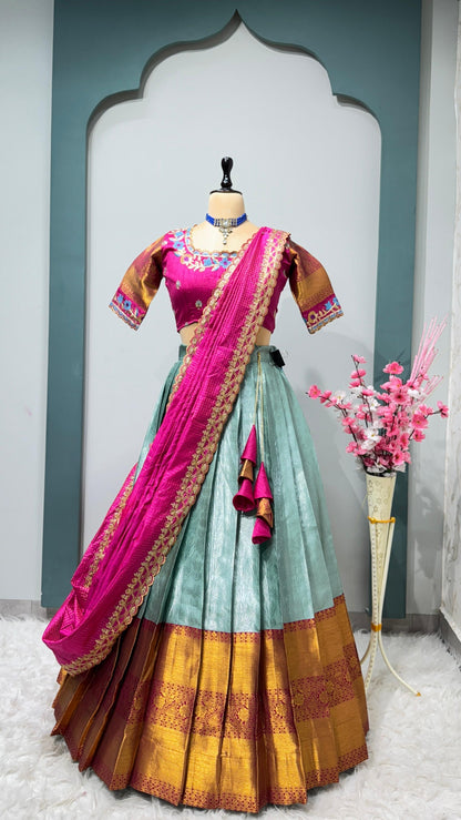 Kanchipuram Lehenga with belt