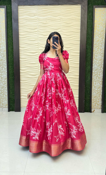Dola silk fully stitched Wedding gowns