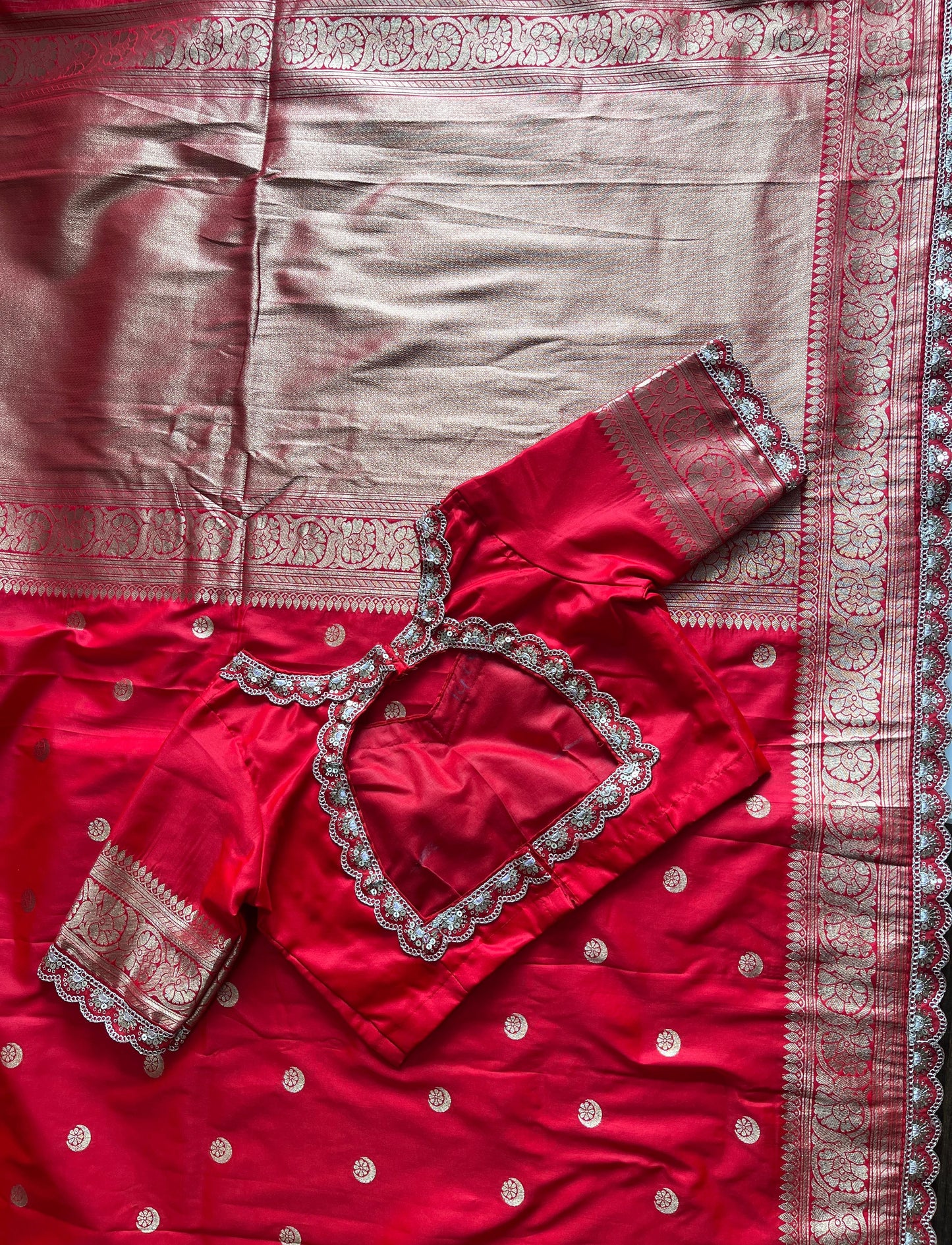 Banarasi Pattu saree With stitched Blouse