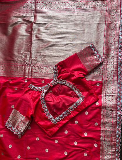 Banarasi Pattu saree With stitched Blouse