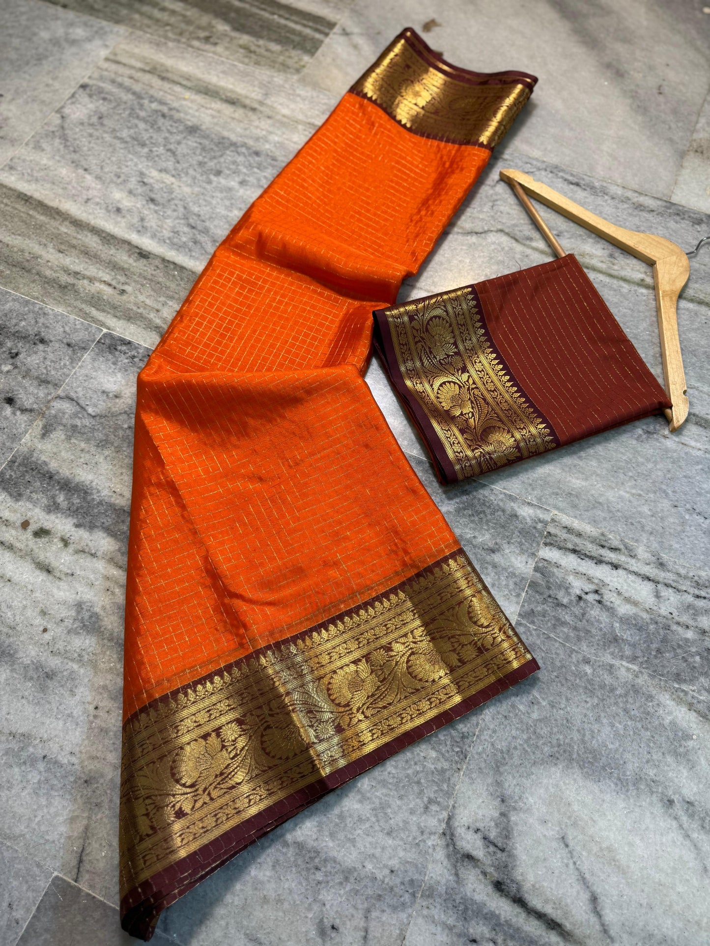 Vintage Checks  trending tradition saree