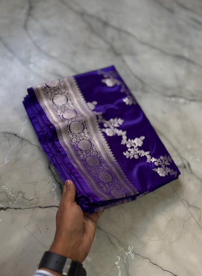 Luxe Pure Banarasi Handloom Mashru silk luxe sarees