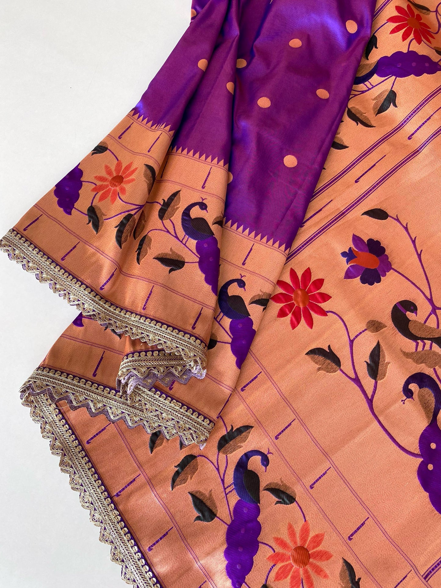 Soft Luxe Traditional paithani saree with stitched blosue