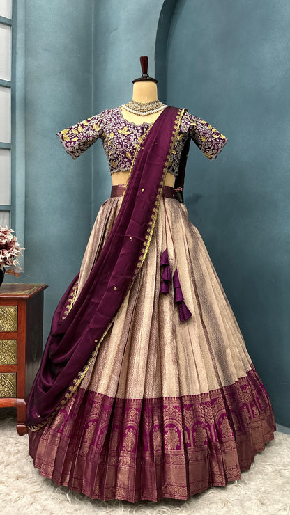 Kanchipuram Stitched Lehenga set