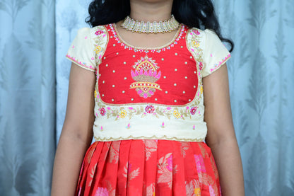 Pure Zardosi with cutdana kids lehenga
