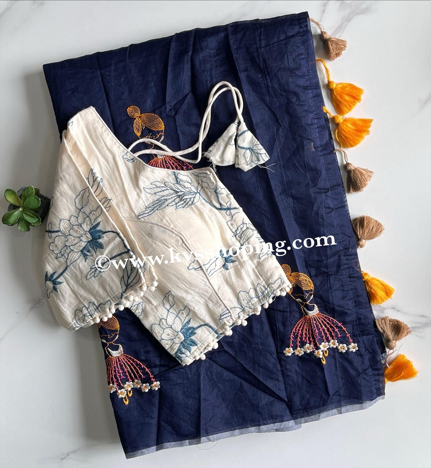 Premium Chanderi Saree with stitched Blouse (Celebrate inspired)