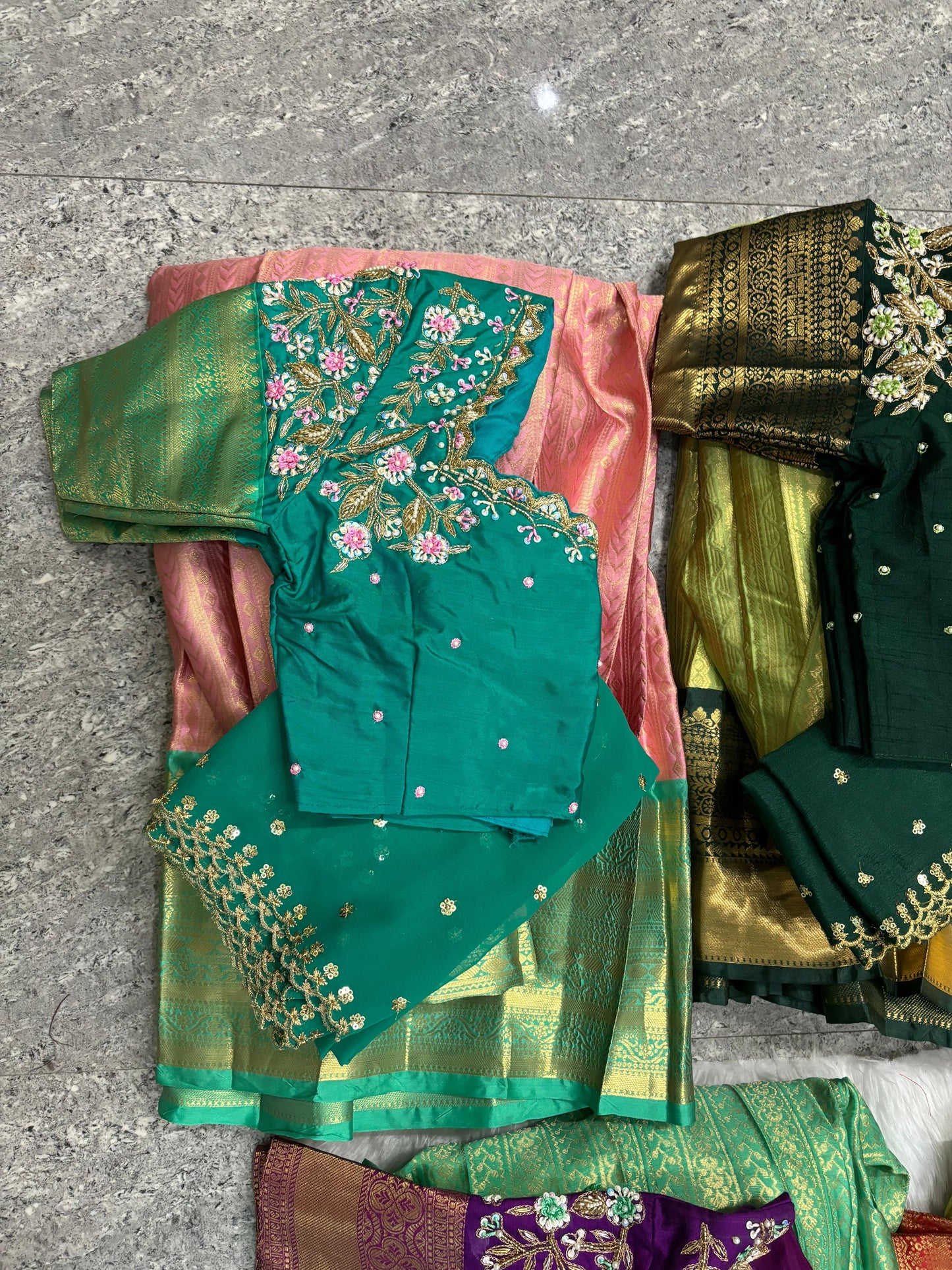 Kanchipuram Maggam work Lehenga sets