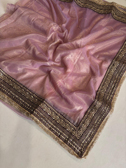 Desginer sequence luxe sarees with stitched blouse