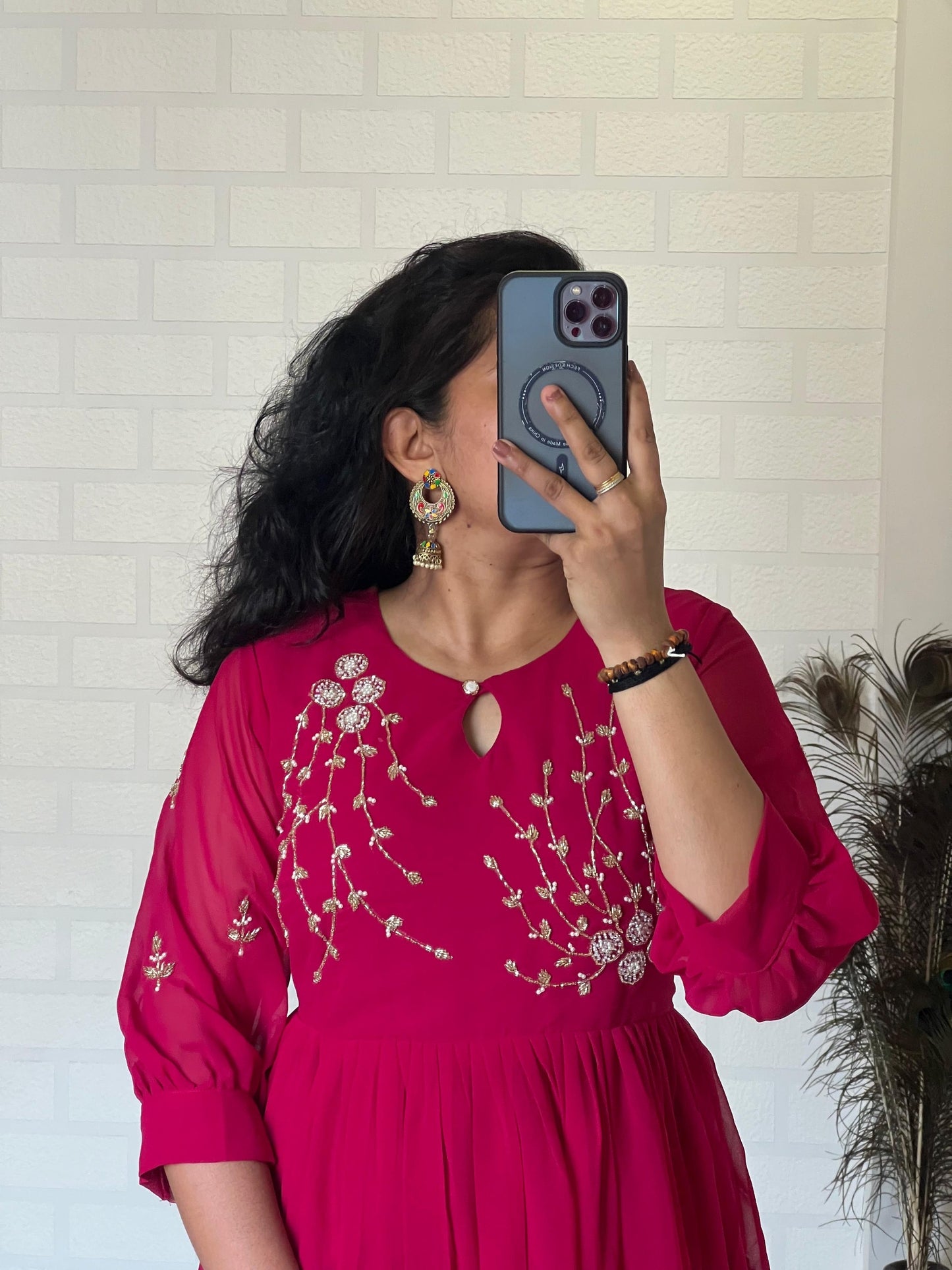 Georgette handwork kurtis