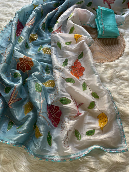 Desginer wear luxe sarees with new work concept
