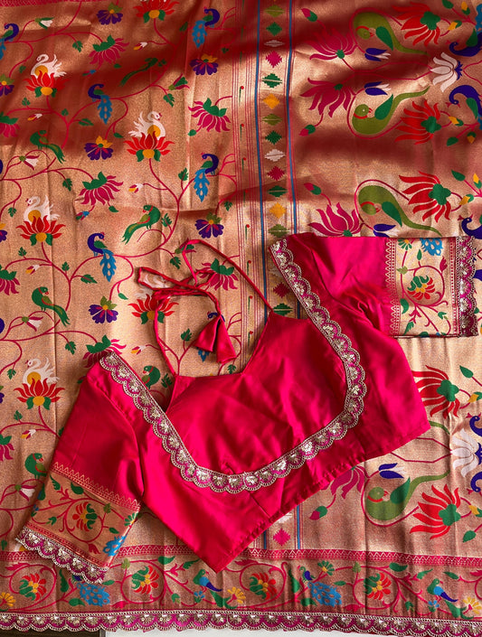 Paithani Luxe saree With Stitched Blouse