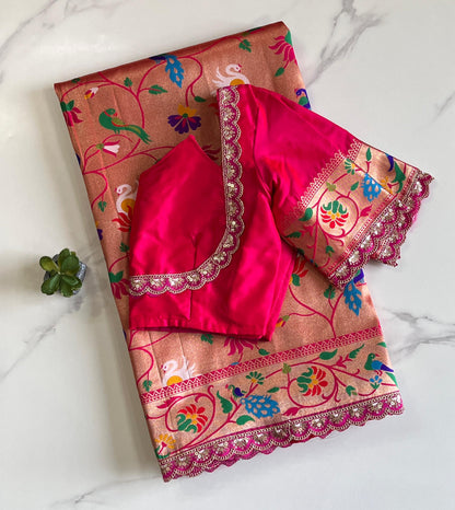 Paithani Luxe saree With Stitched Blouse