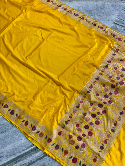 Pure Mashru  Banarasi saree for festival