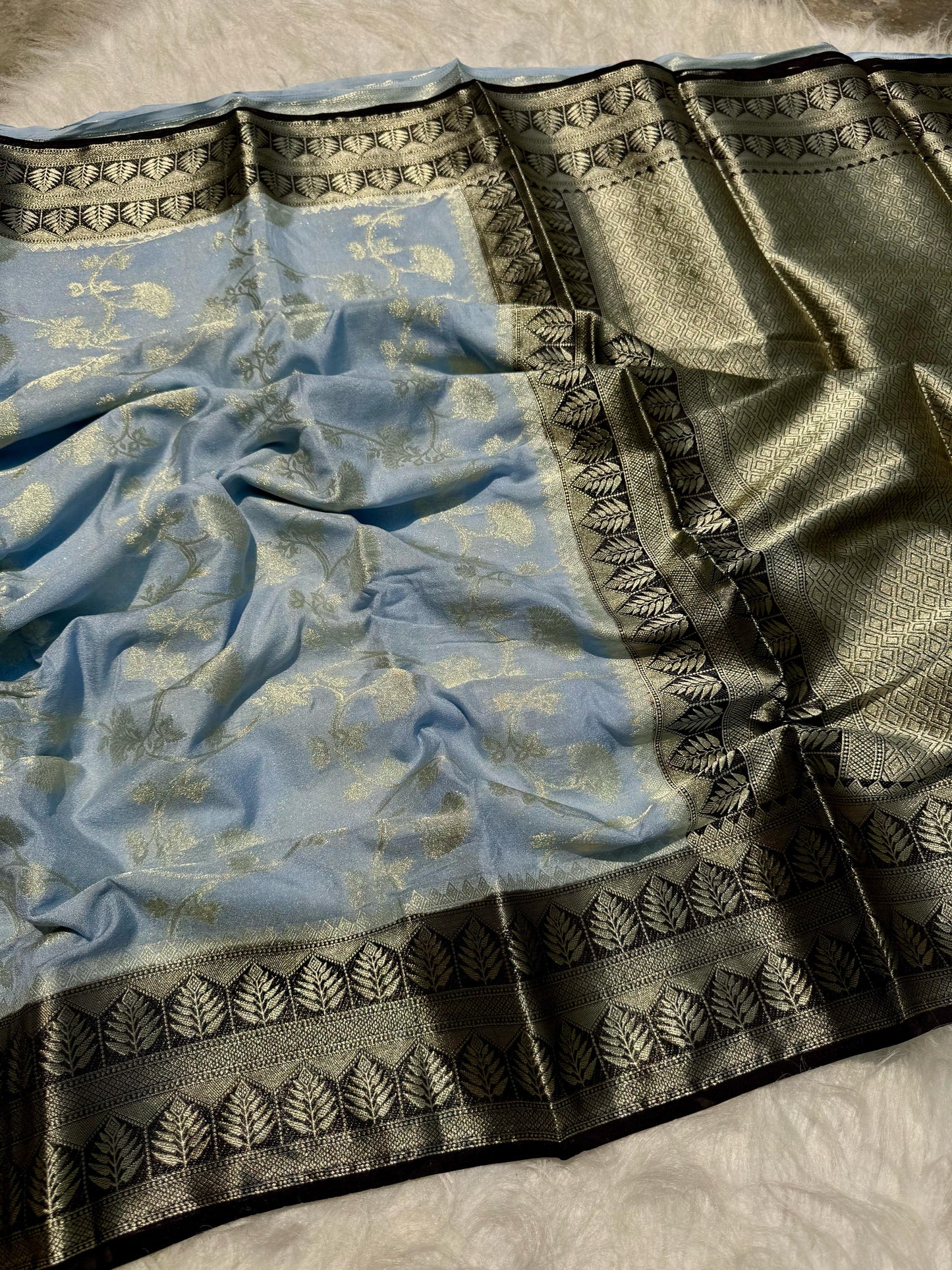 Handloom katan soft Georgette classy sarees