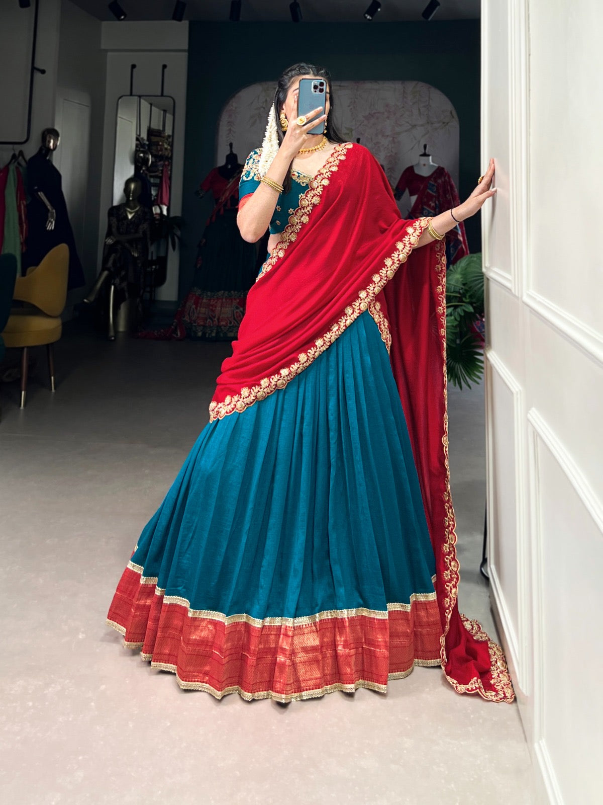 Festival Wibe lehengas vichitra silk  work