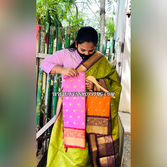 Classic Semi Gadwal Check Sarees