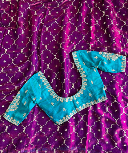 Luxe Pure Space silk Coding saree with stiched blosue