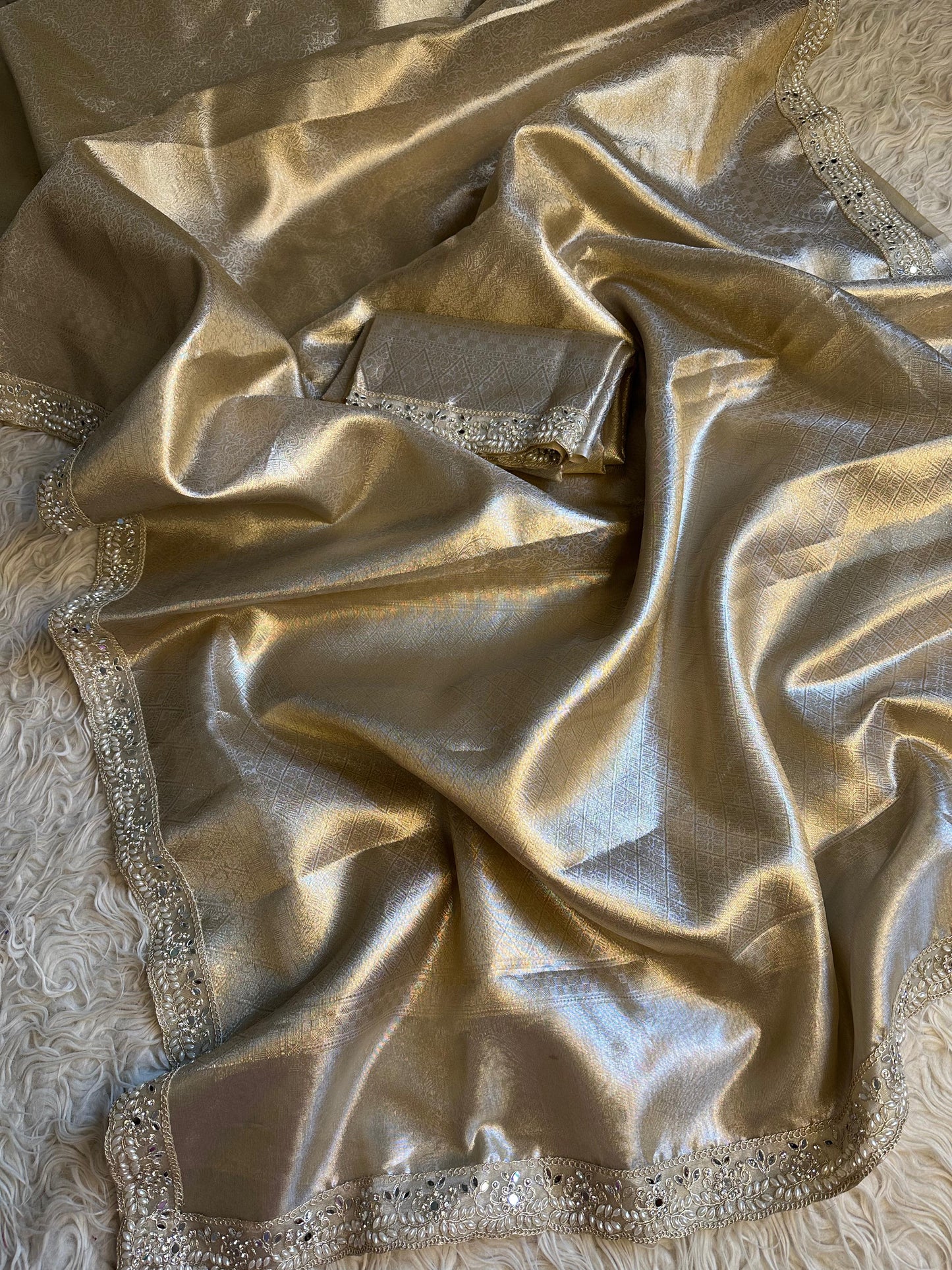 Celebrity inspired , Kanjivaram Saree with Lace Luxe sarees