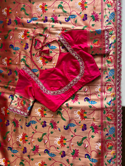 Paithani Luxe saree With Stitched Blouse