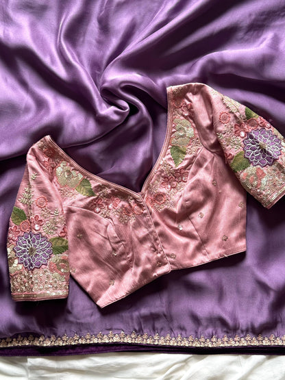 Premium Crape Silk Sequence Stitched Blouse