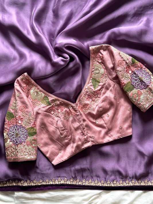 Premium Crape Silk Sequence Stitched Blouse