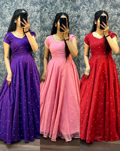 2 In One Long Frock With Dupatta