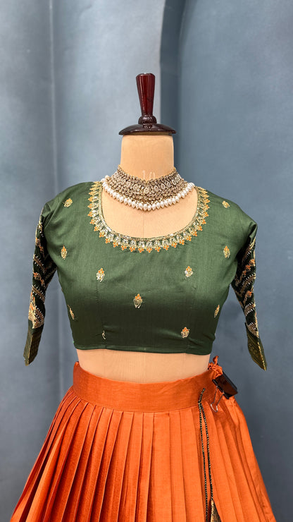 Festival Special aesthetic stitched embroidery  lehenga