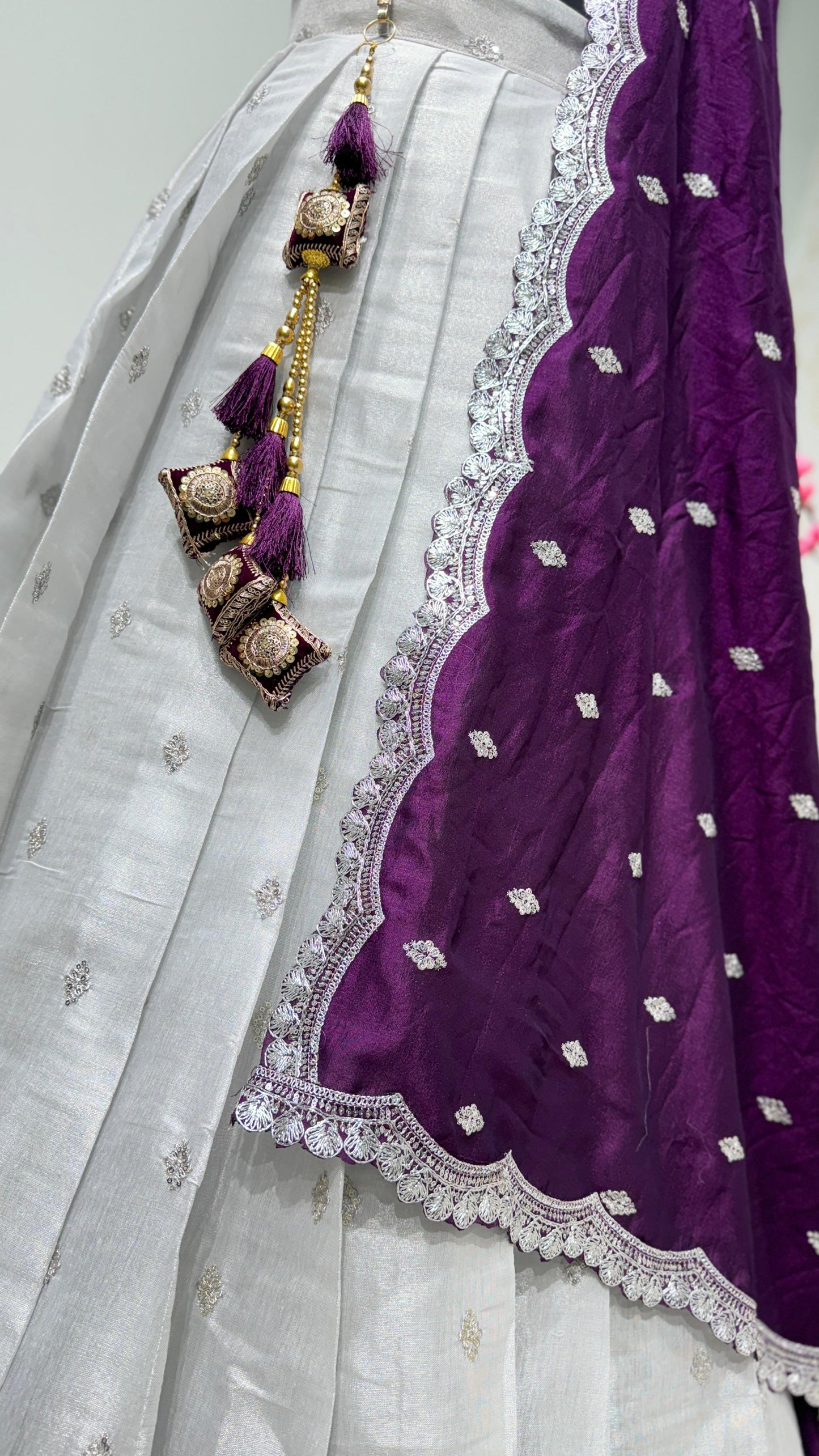 Desginer Lehenags With Cutwork Dupattas