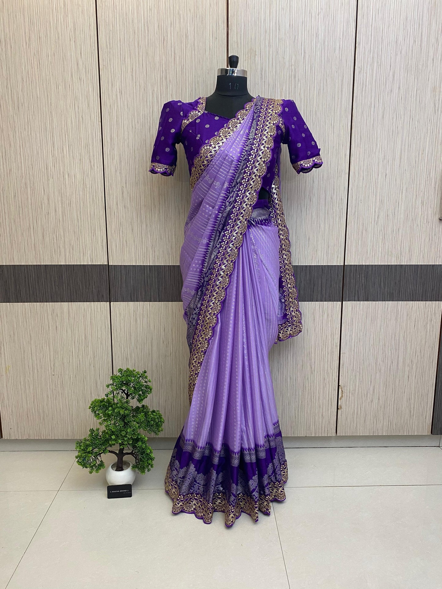 Desginer Saree With Stitched Blouse