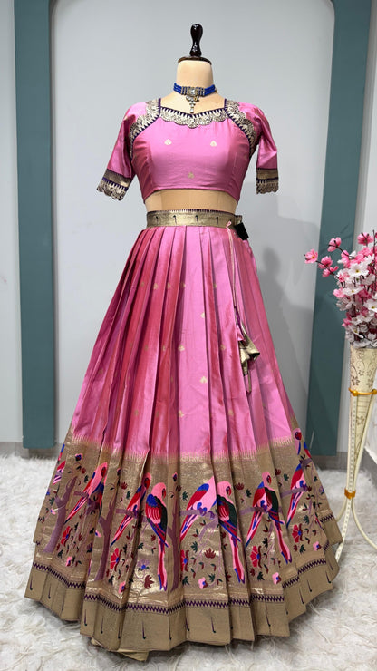 Exquisite Paithani Silk Lehanga