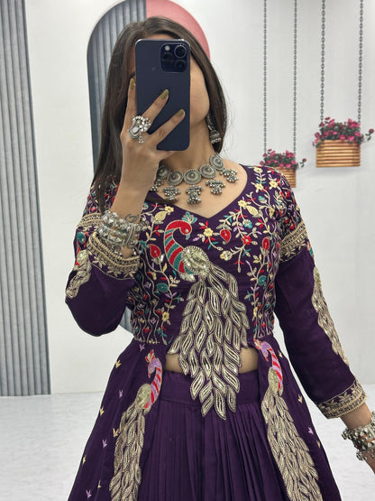 Partywear Set – Top, Lehenga & Shrug For Diwali 🍂